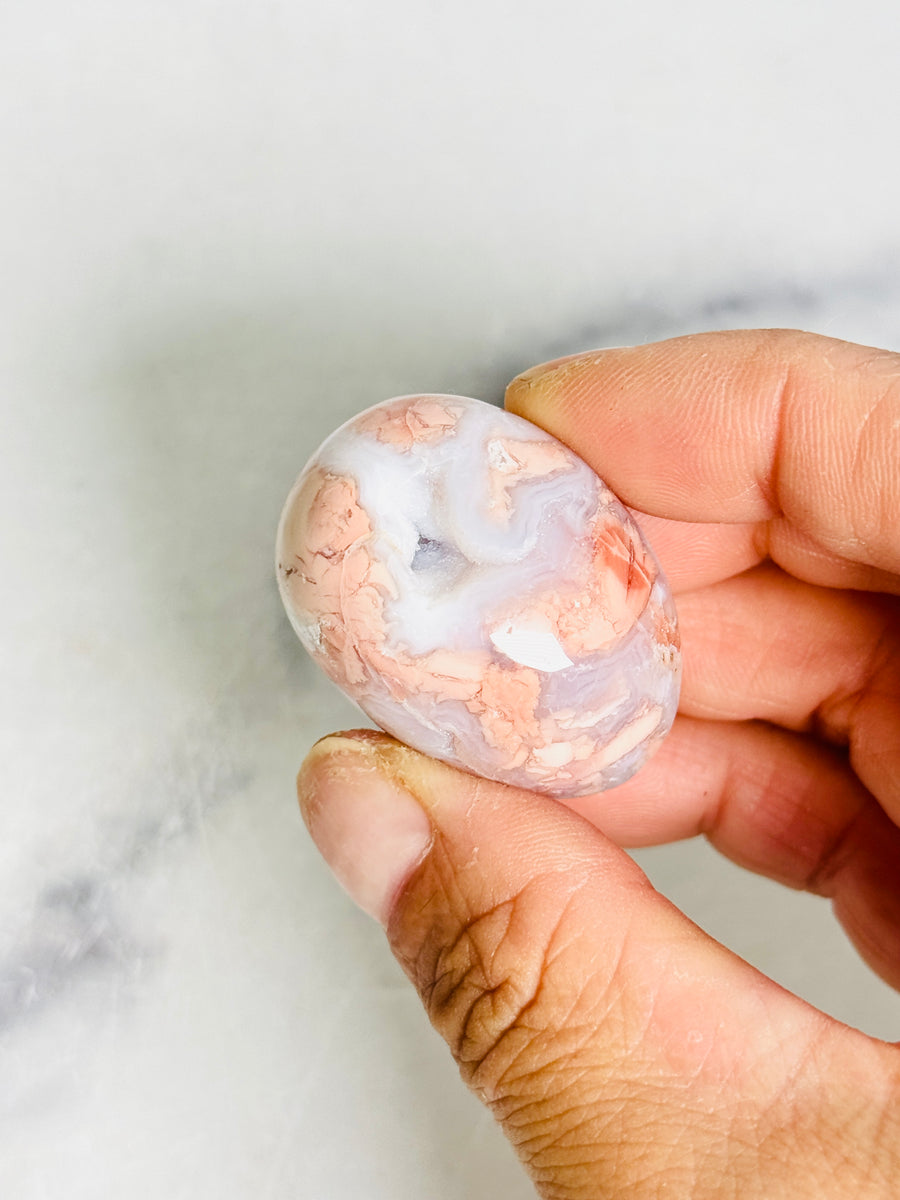 Pink Agate Tumbled Stone