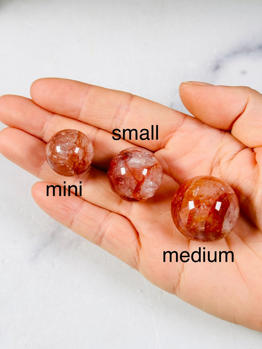 Fire Quartz Small Spheres