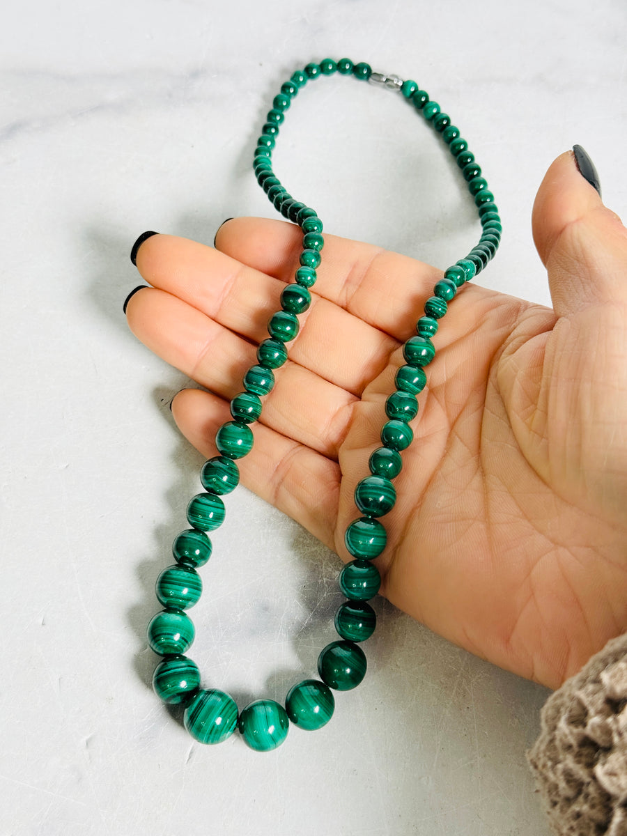 Malachite Bead Necklace