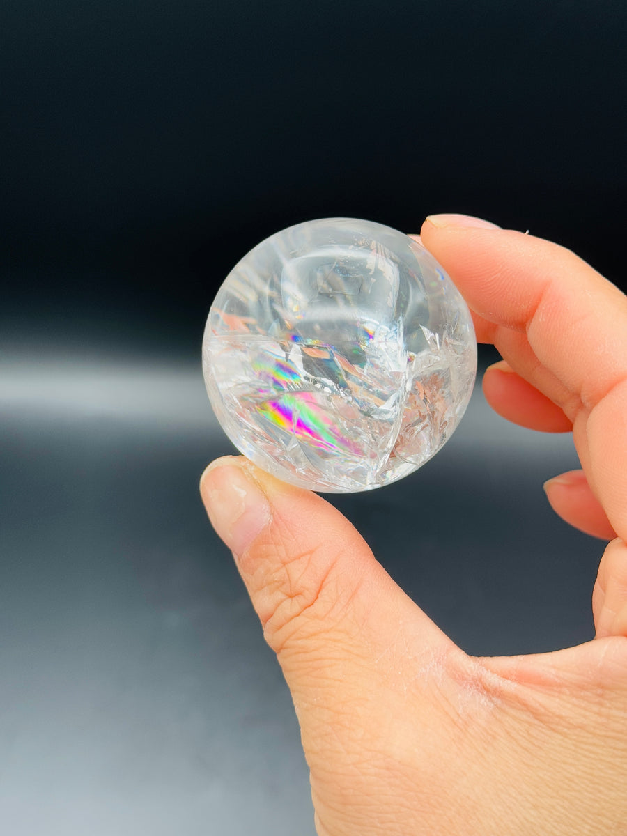 Rainbow Clear Quartz Sphere