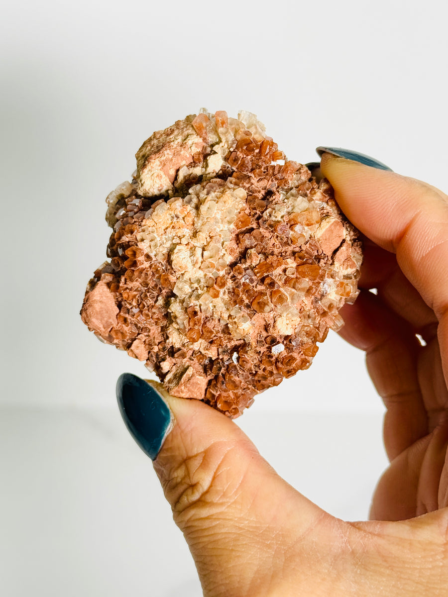 Red Aragonite Cluster