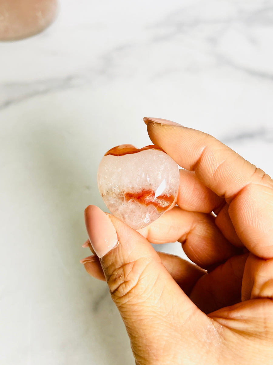 Mini Carnelian Heart Carving