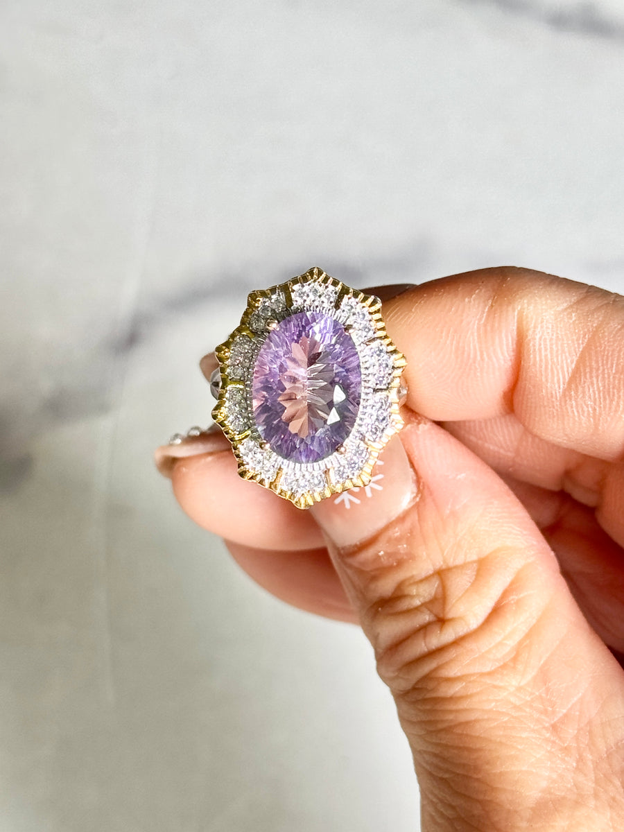 Amethyst 925 Sterling Silver Cocktail Ring