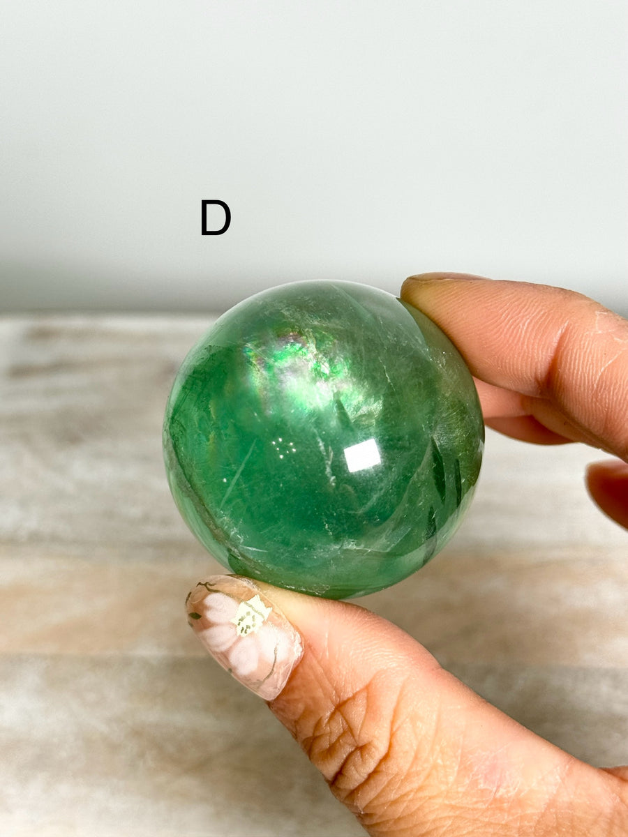 Rainbow Green Fluorite Sphere