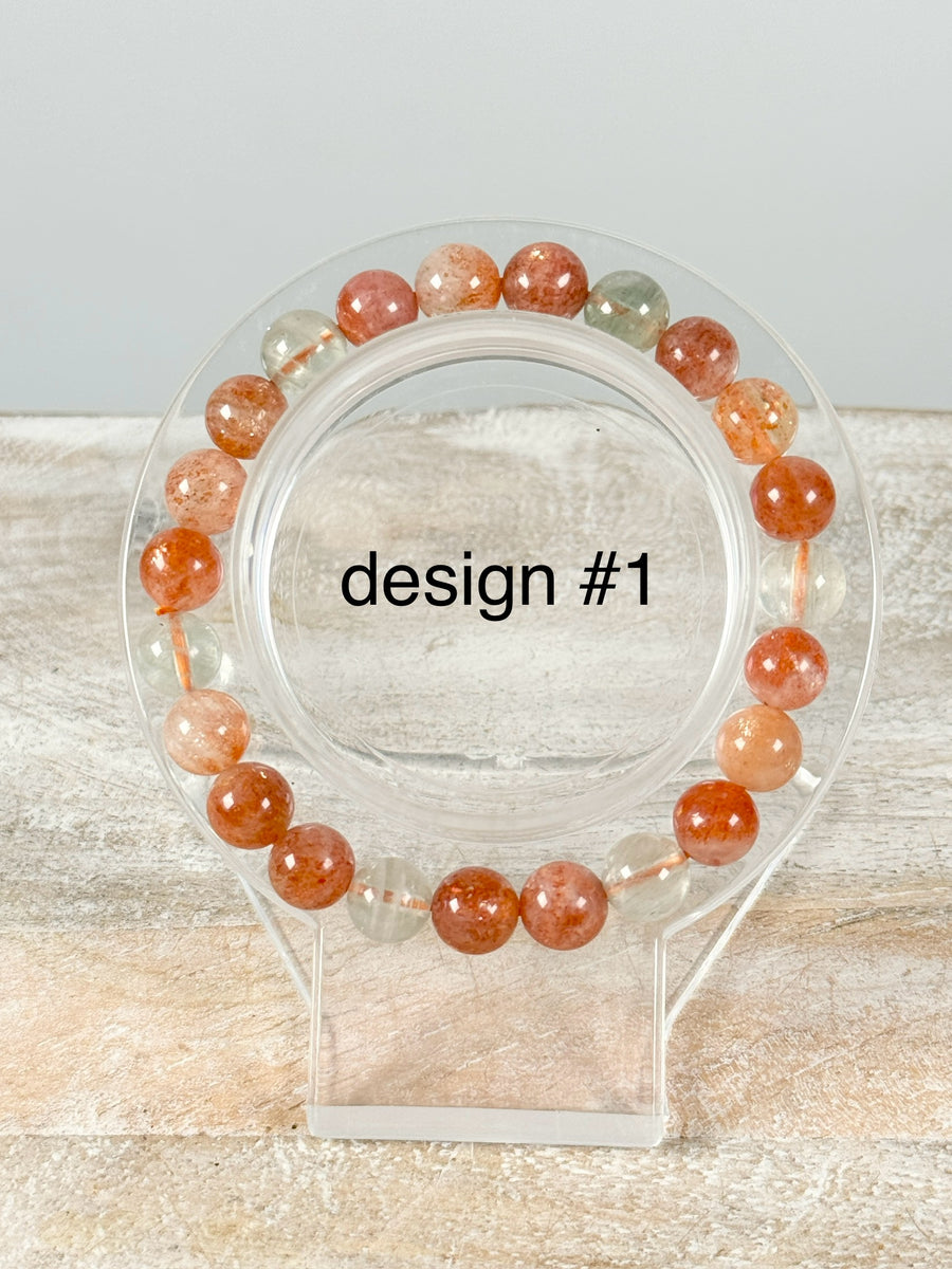 Sunstone & Green Quartz Bracelet