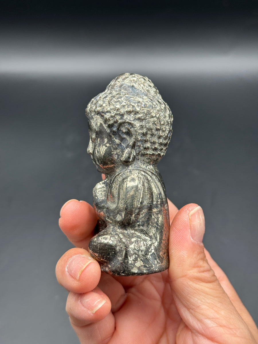 Pyrite Buddha Carving