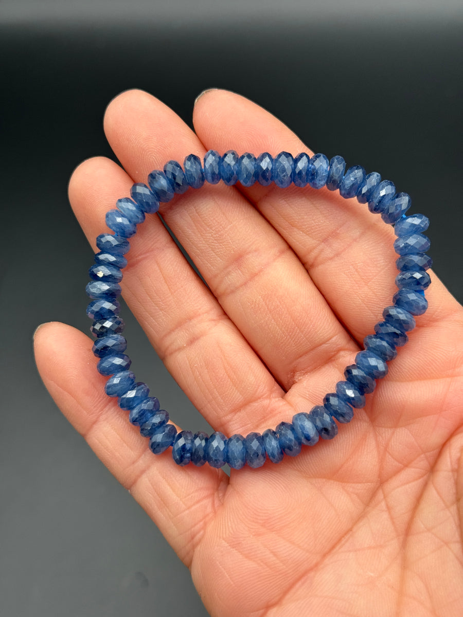 Faceted Blue Apatite Bracelet