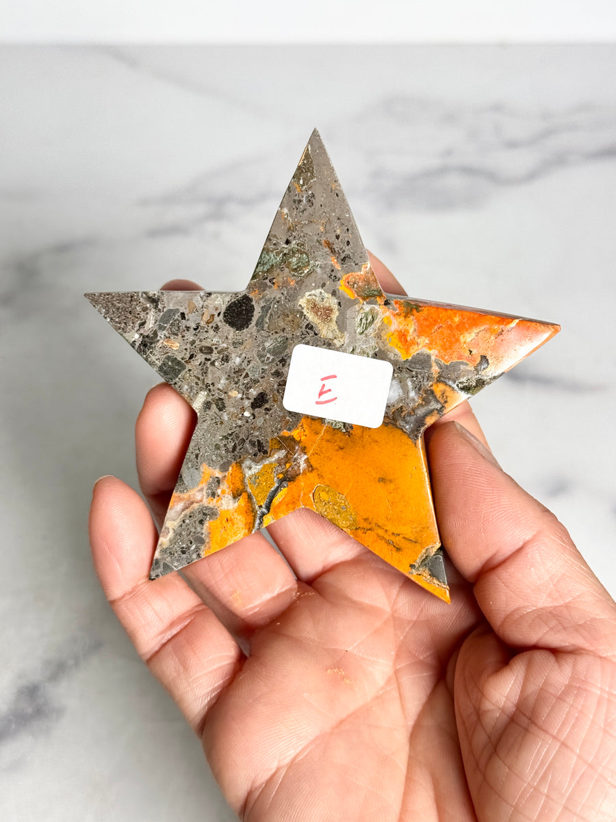 Bumblebee Jasper 3D Star Carving