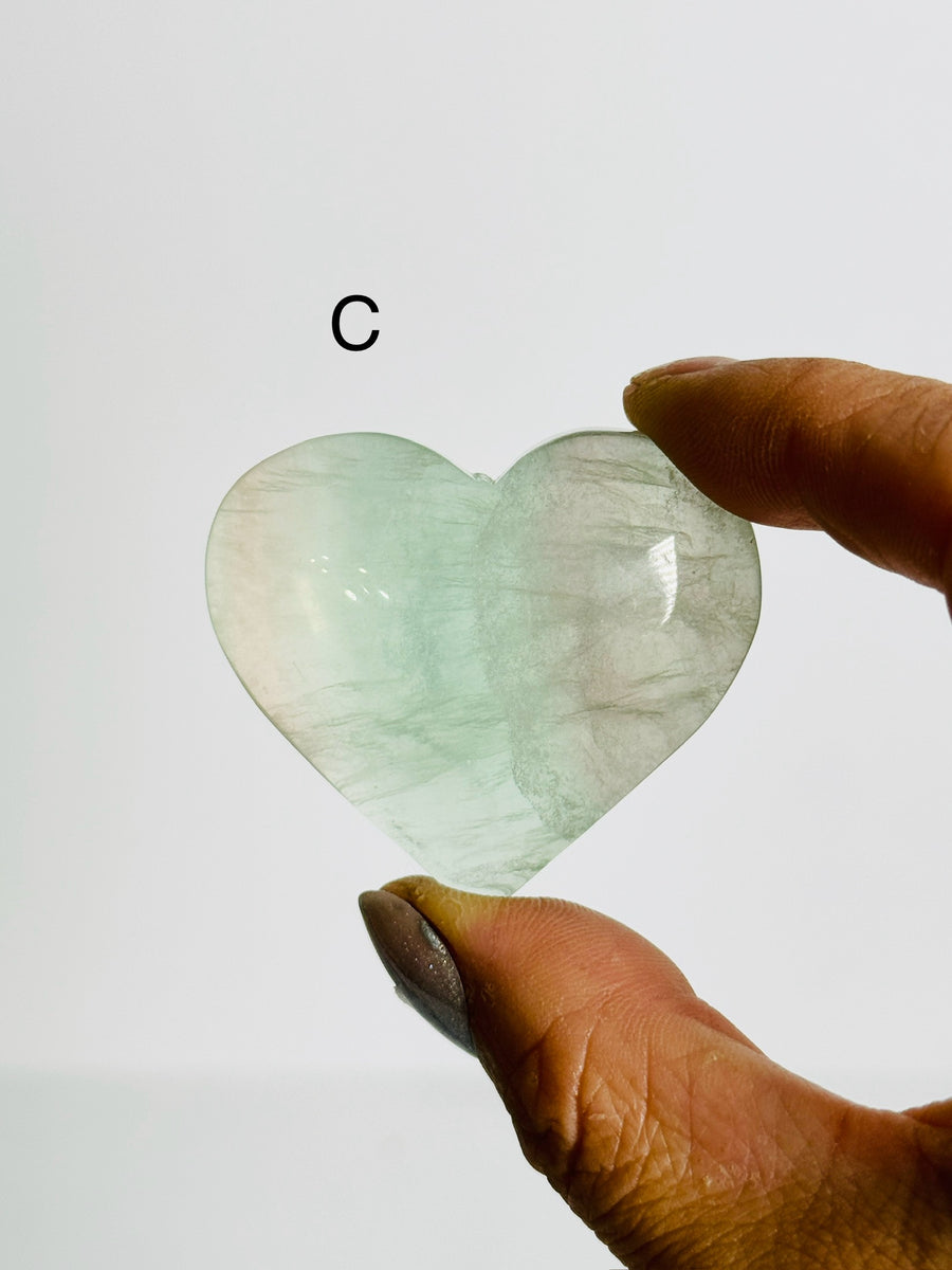 Candy Fluorite Heart Carving