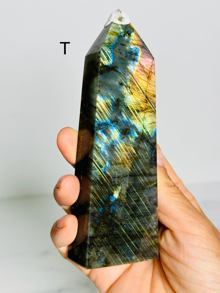 Full Flash Labradorite Tower