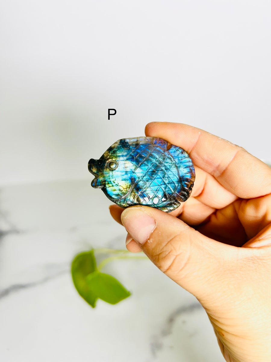 Labradorite Fish Carving