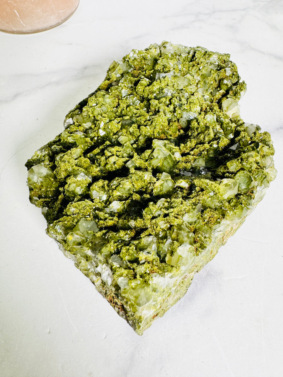 Forest Epidote with Quartz