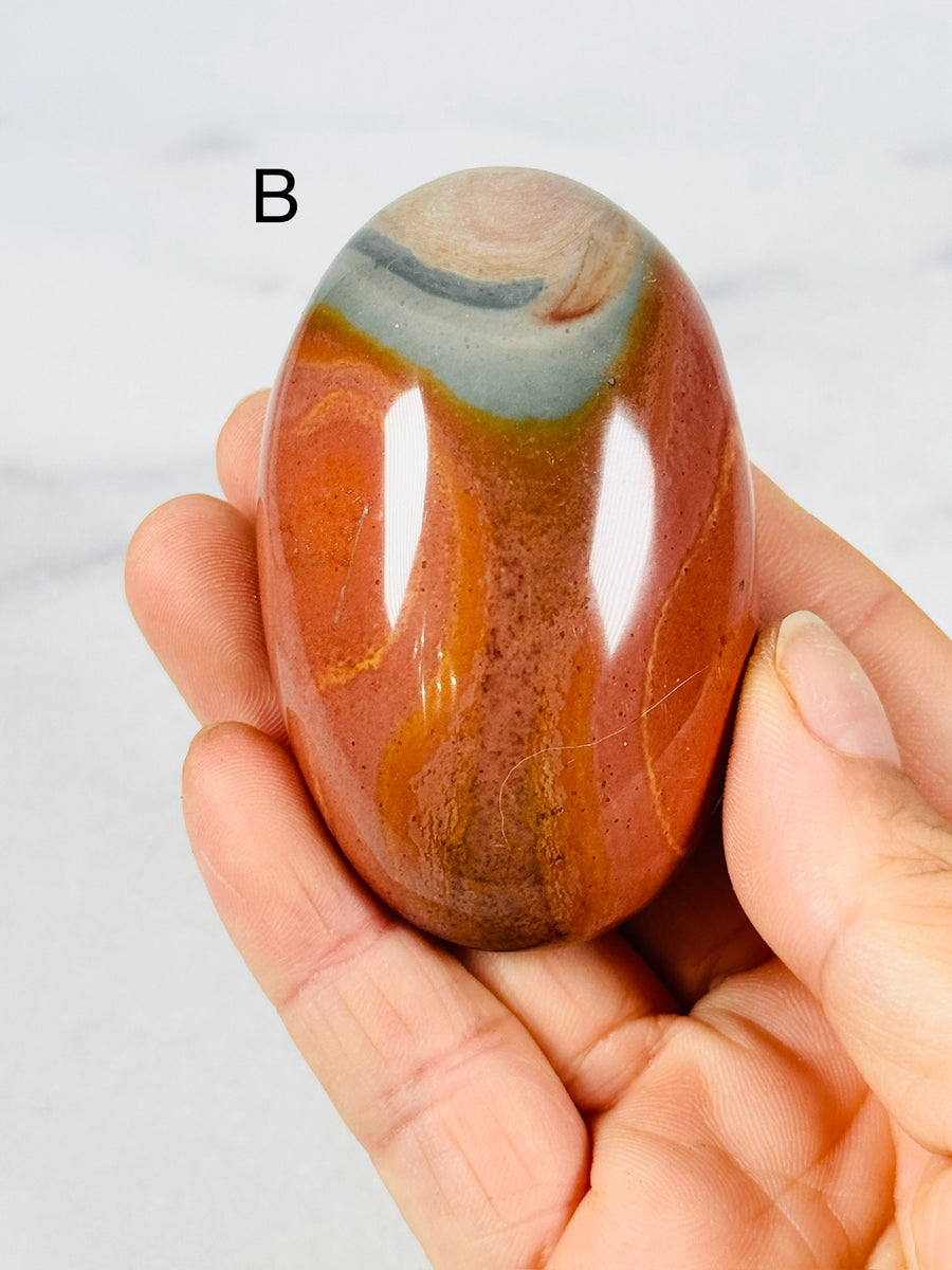 Polychrome Jasper Palm Stone