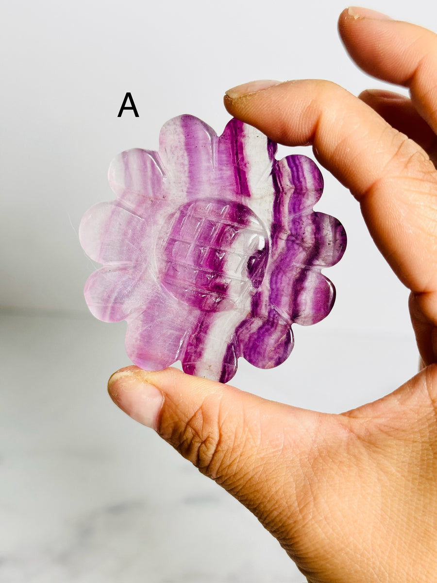 Candy Fluorite Sunflower Carving