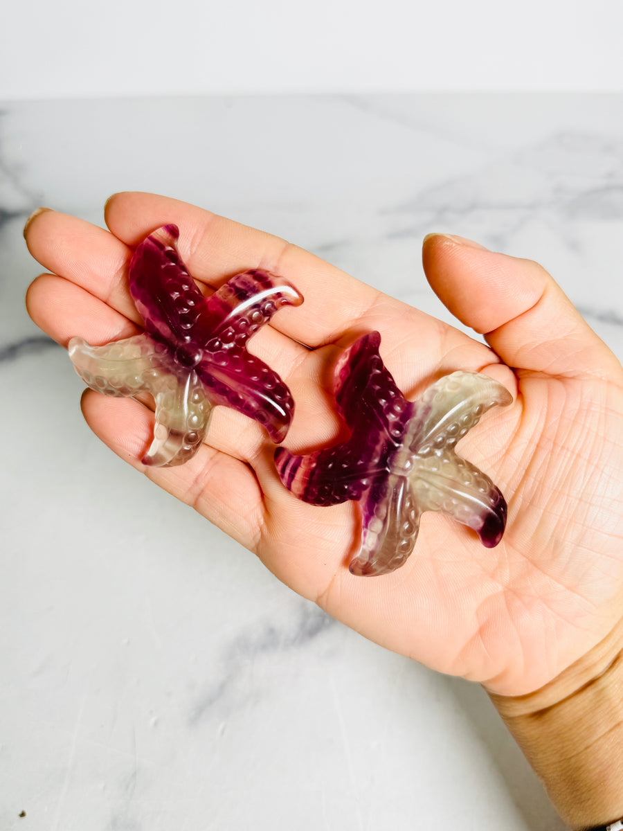 Fluorite Starfish Carving