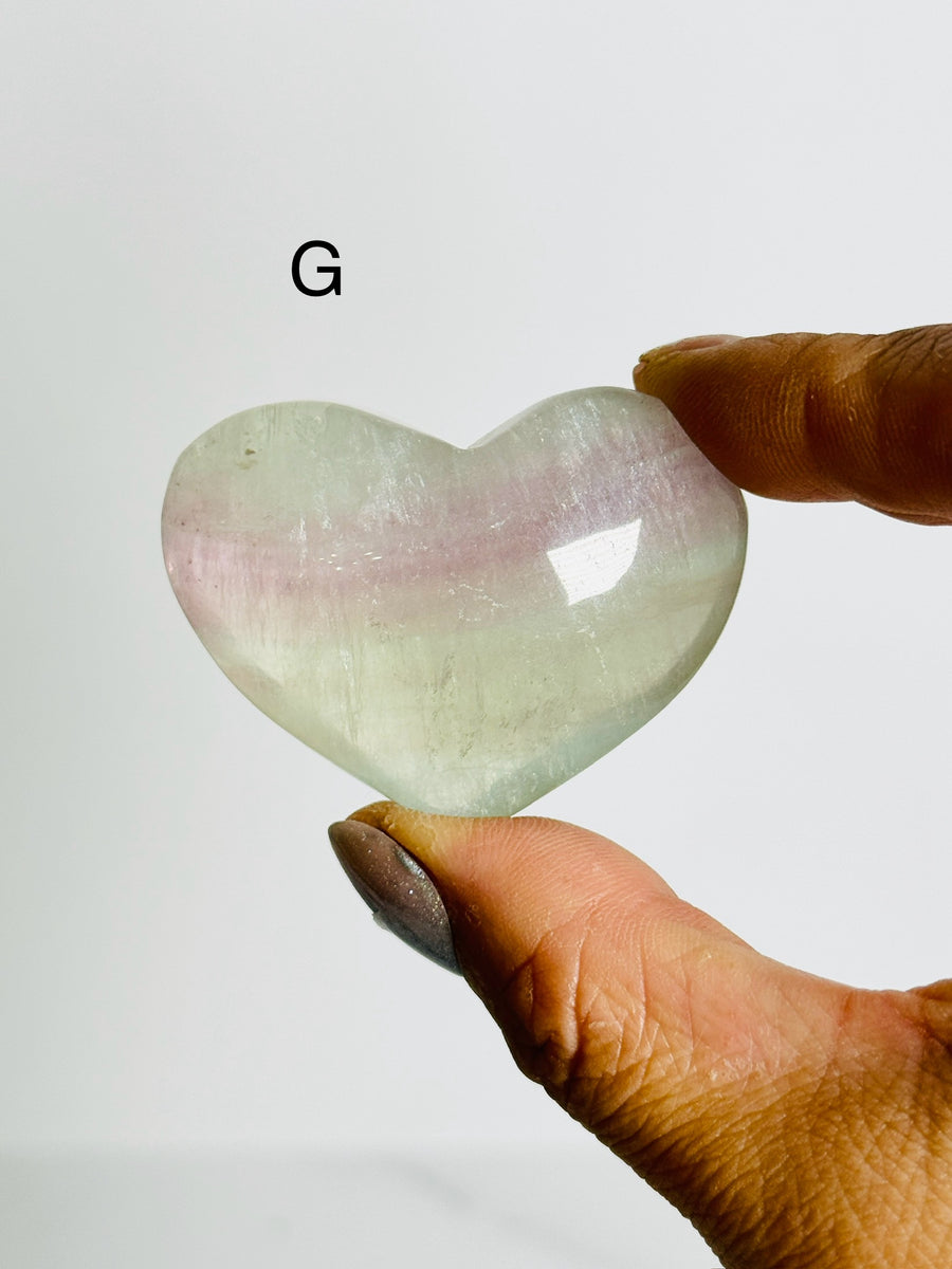 Candy Fluorite Heart Carving