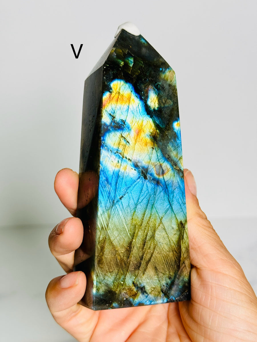 Full Flash Labradorite Tower