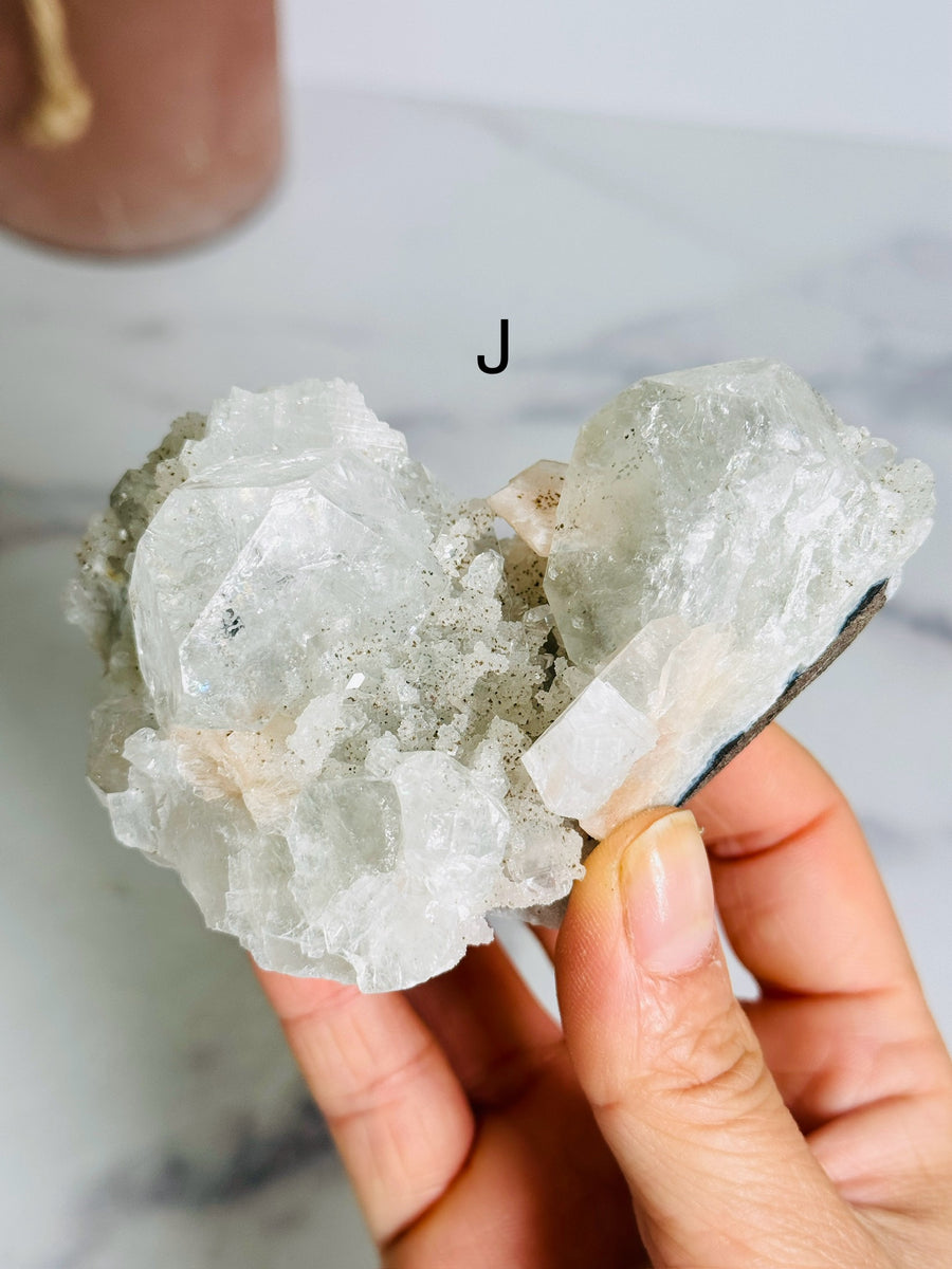 Diamond Apophyllite with Blue Chalcedony