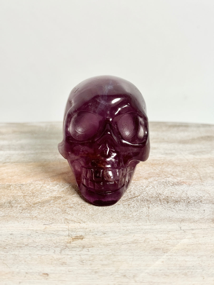 Fluorite Skull Carving