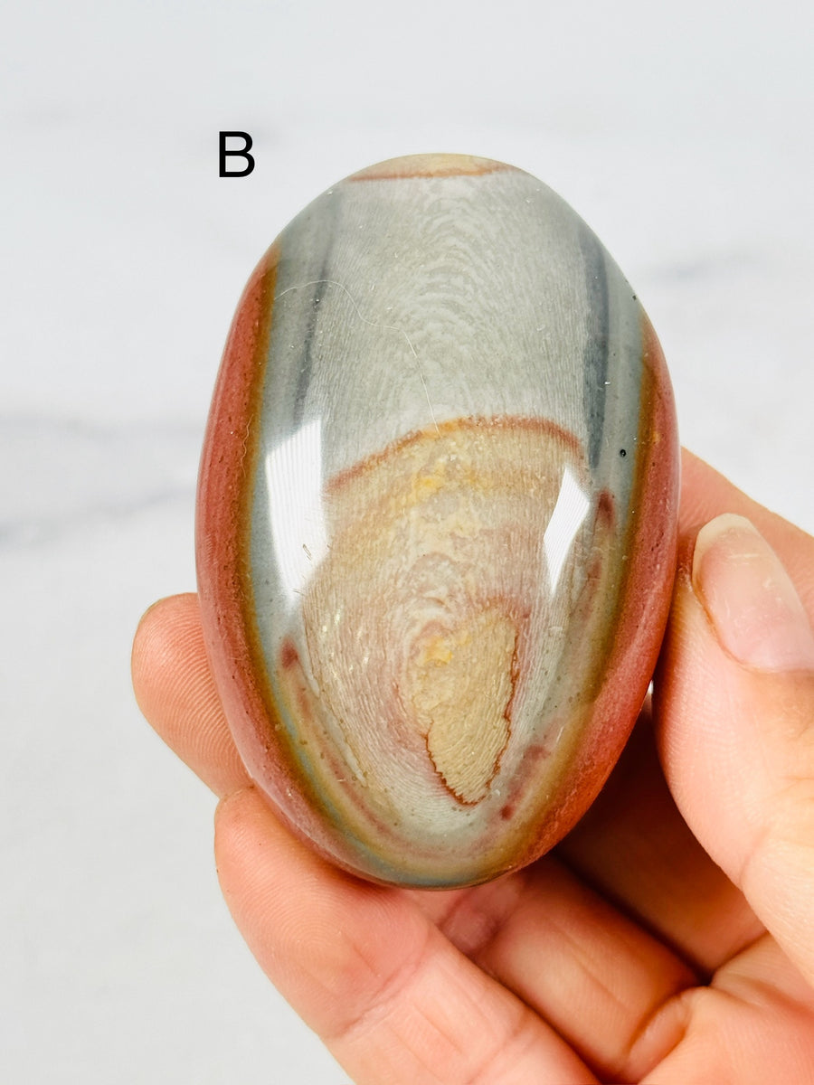 Polychrome Jasper Palm Stone