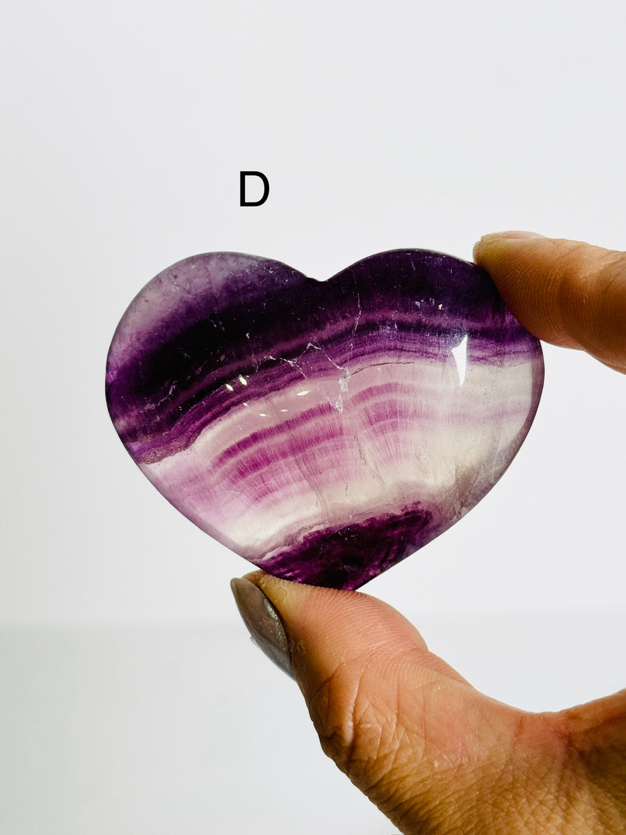 Candy Fluorite Heart Carving