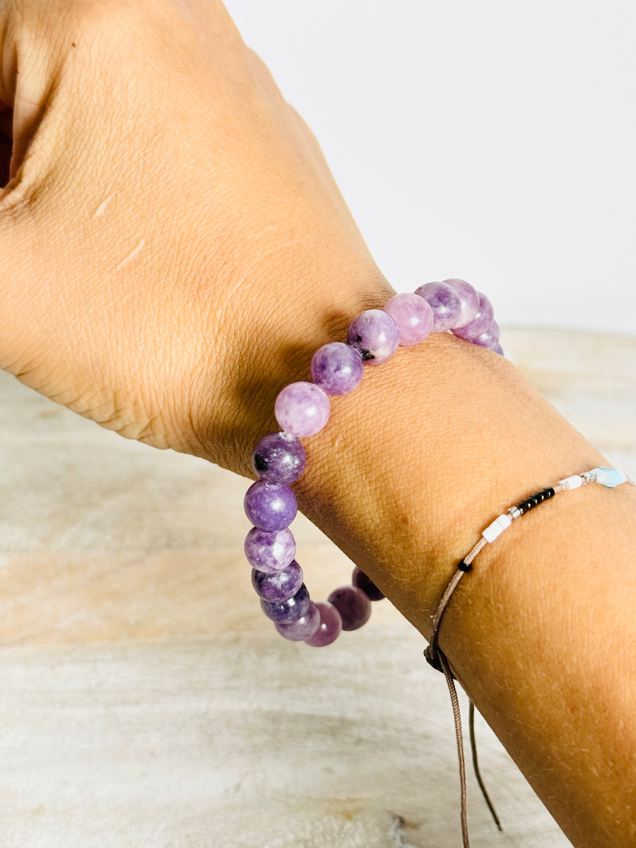 Lepidolite Bracelet for Calming, Balance, and Transformation