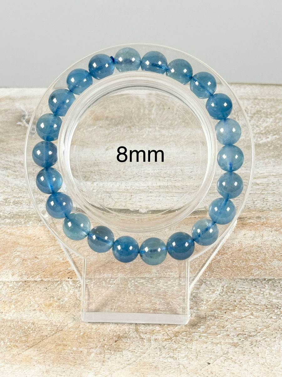 Aquamarine Bead Bracelet