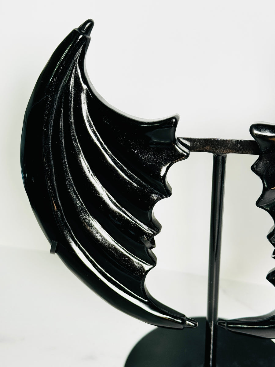 Black Obsidian Illyrian Wing Carving Inspired by A Court of Thrones & Roses