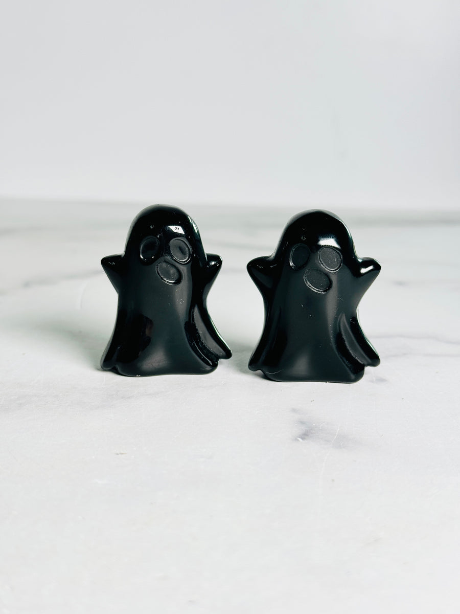 Black Obsidian Ghost Carving