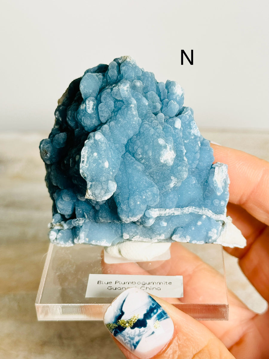 RARE Collectible Mineral: Blue Plumbogummite