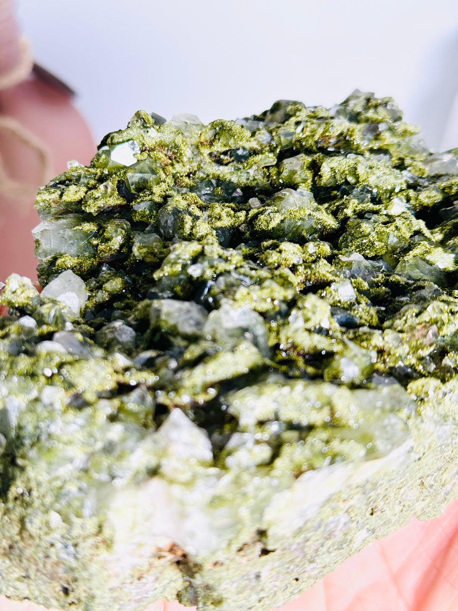 Forest Epidote with Quartz