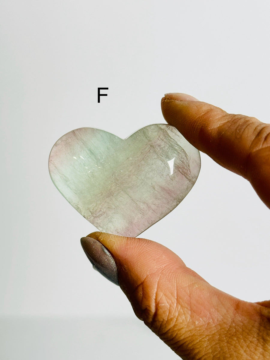 Candy Fluorite Heart Carving