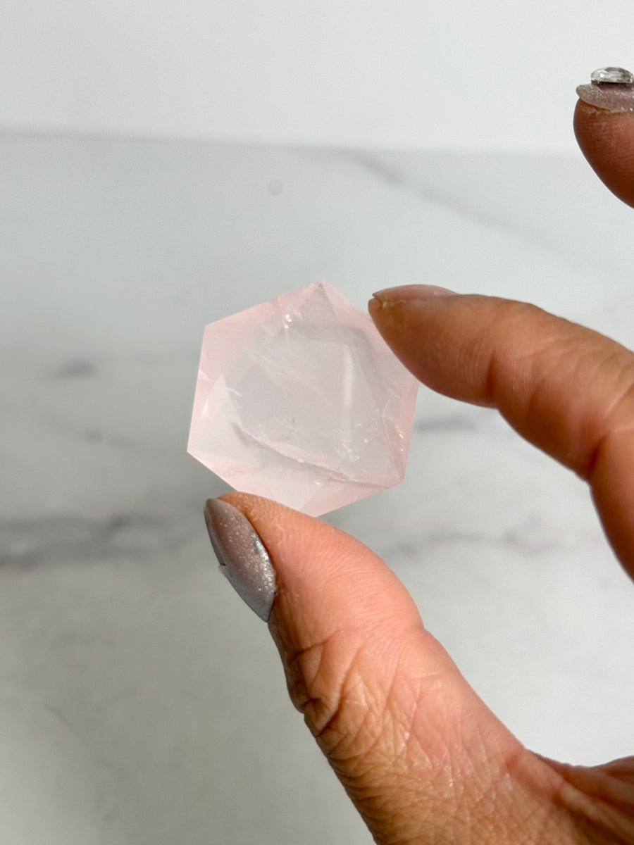 Rose Quartz Gusher Carving