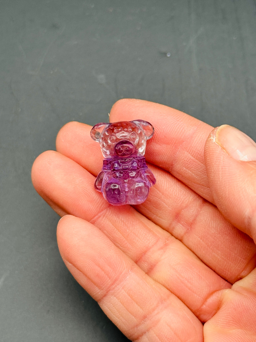 Amethyst Teddy Bear Carving