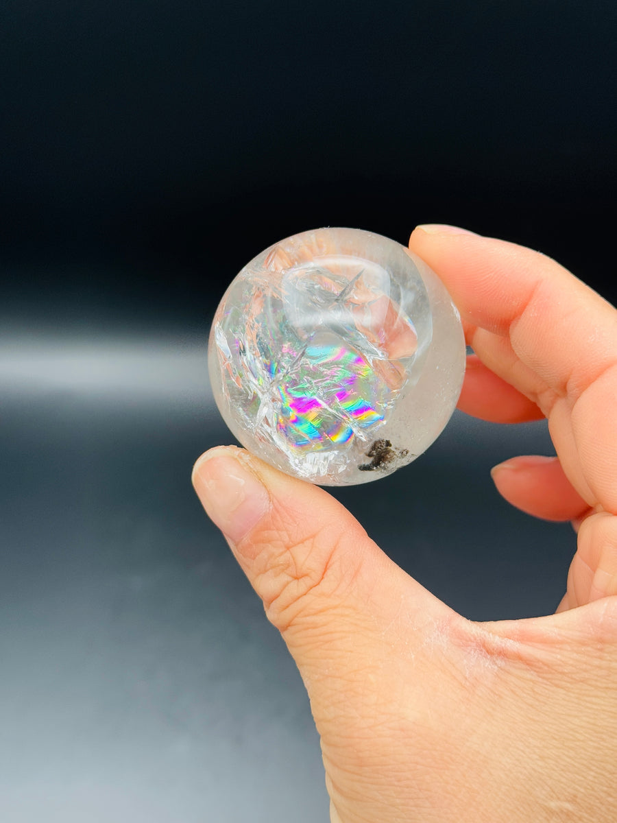 Rainbow Clear Quartz Sphere