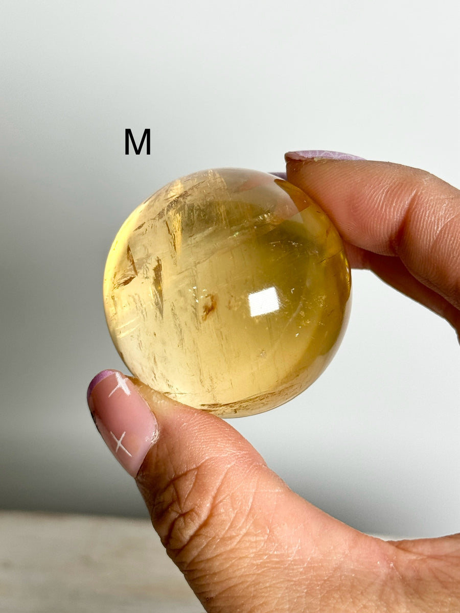 Honey Calcite Sphere