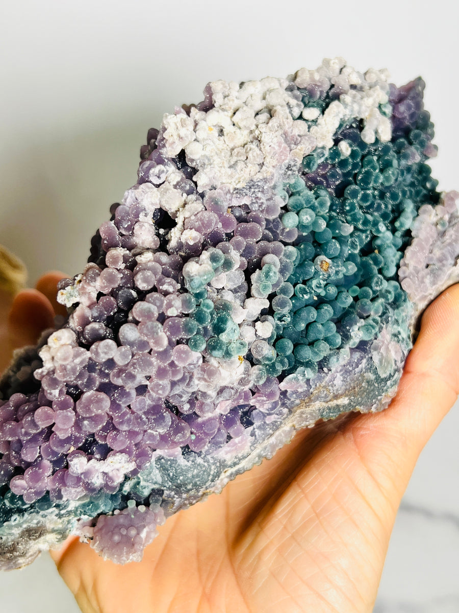 Large Sparkly Botryoidal Grape Agate Cluster