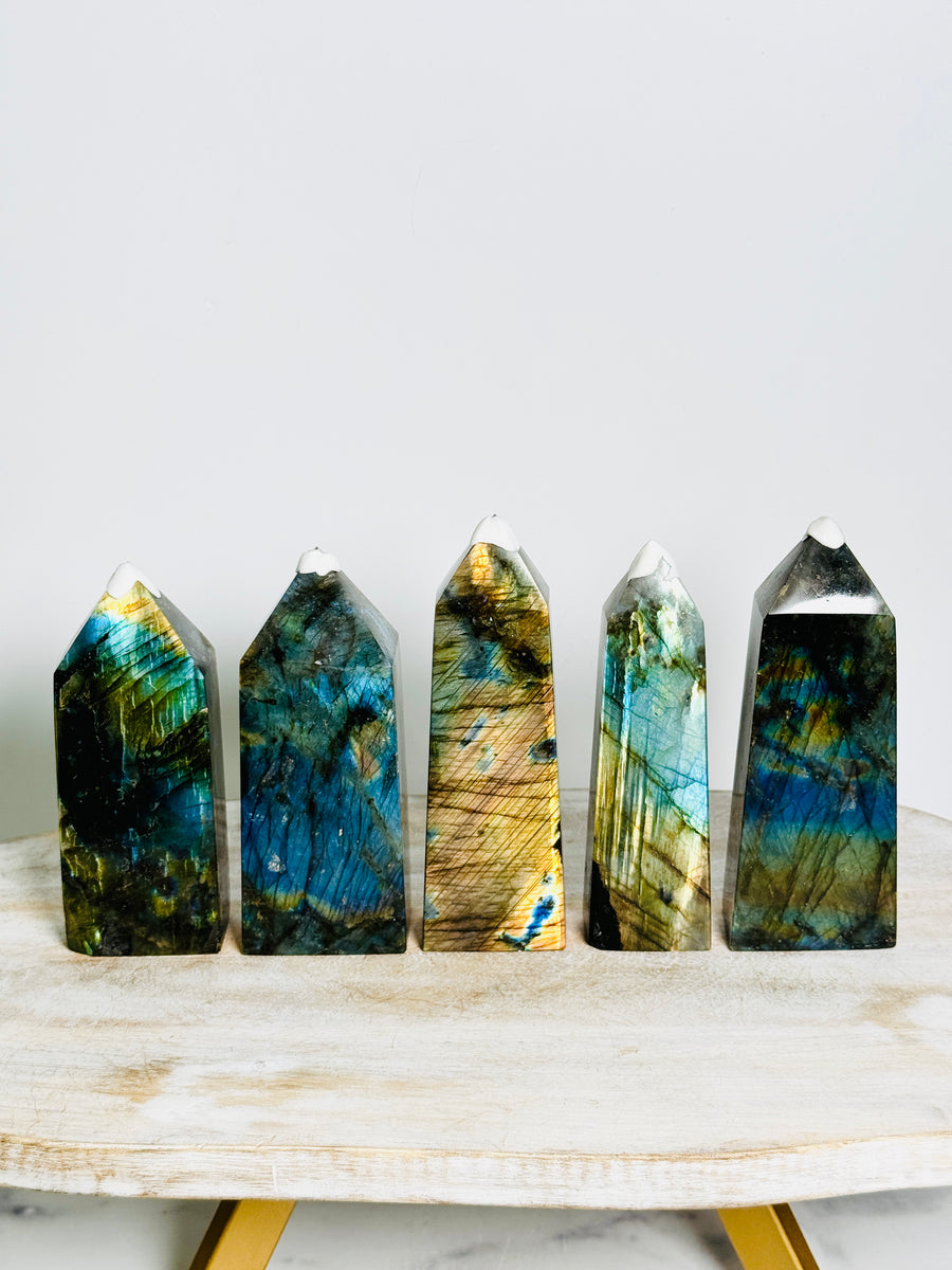 Full Flash Labradorite Tower