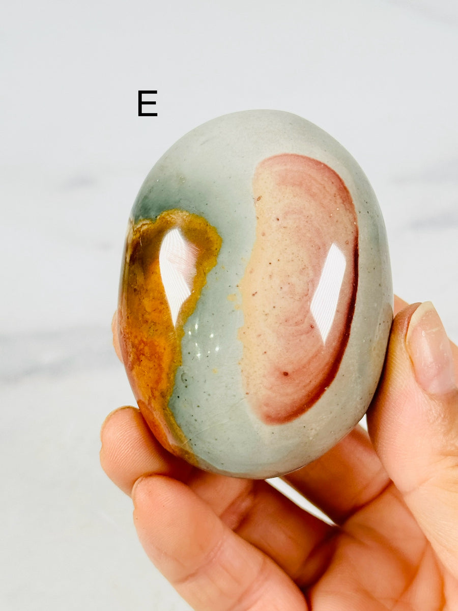 Polychrome Jasper Palm Stone