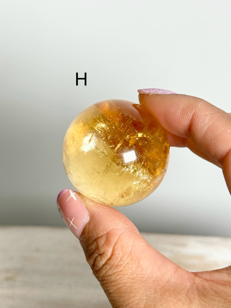 Honey Calcite Sphere