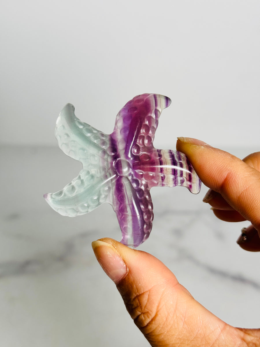 Fluorite Starfish Carving