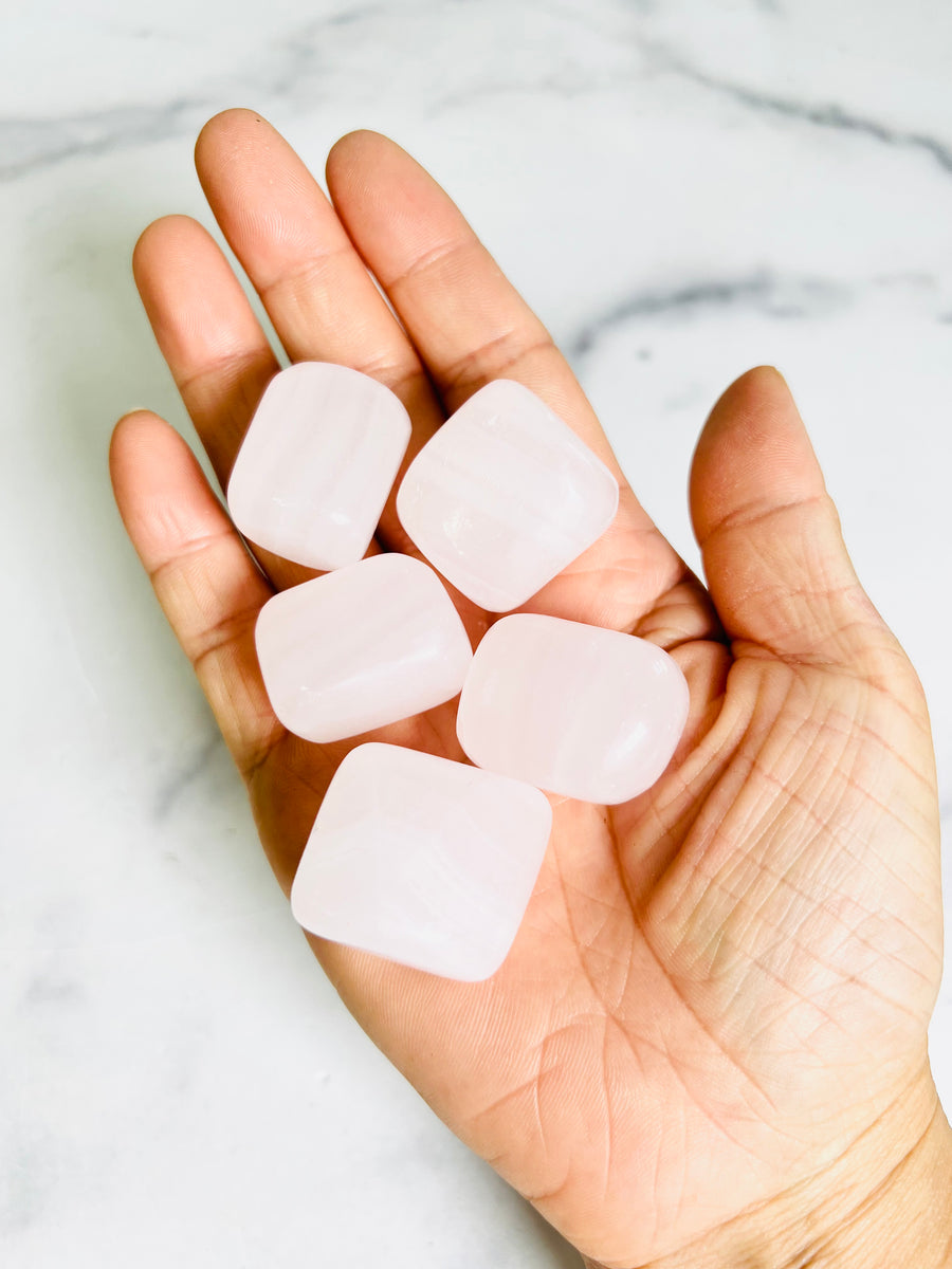 Pink Mangano Calcite Tumbled Stone