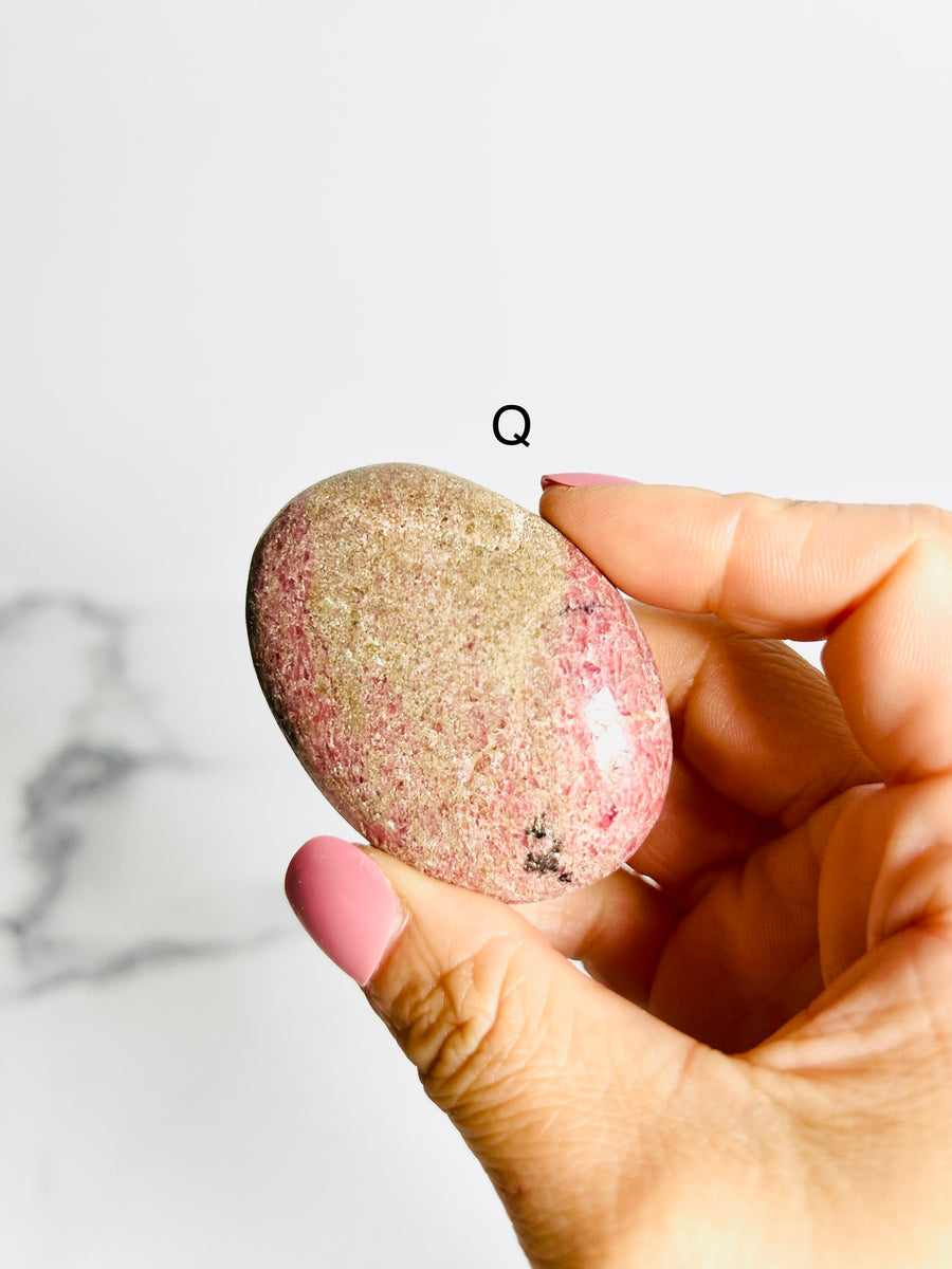 Rhodonite Palm Stone