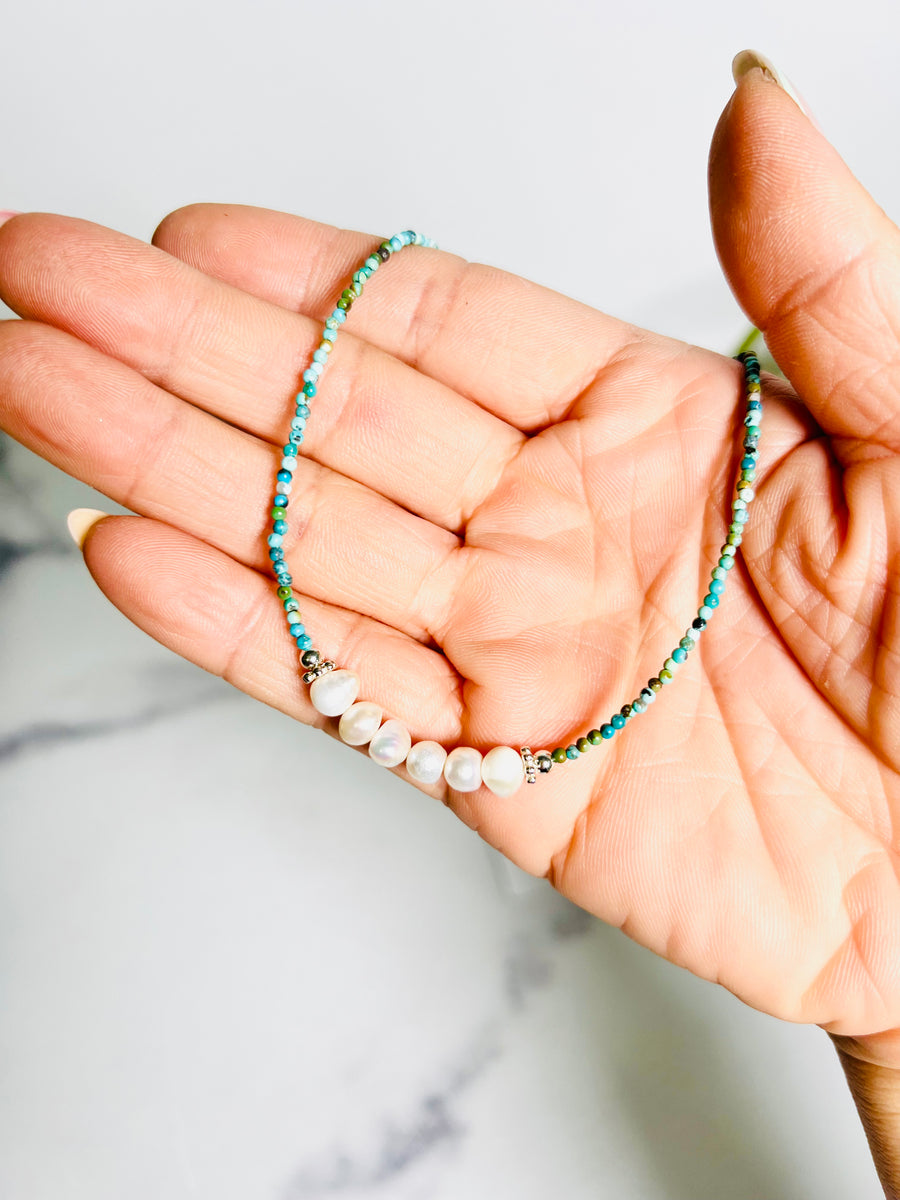 Turquoise & Pearl Necklace