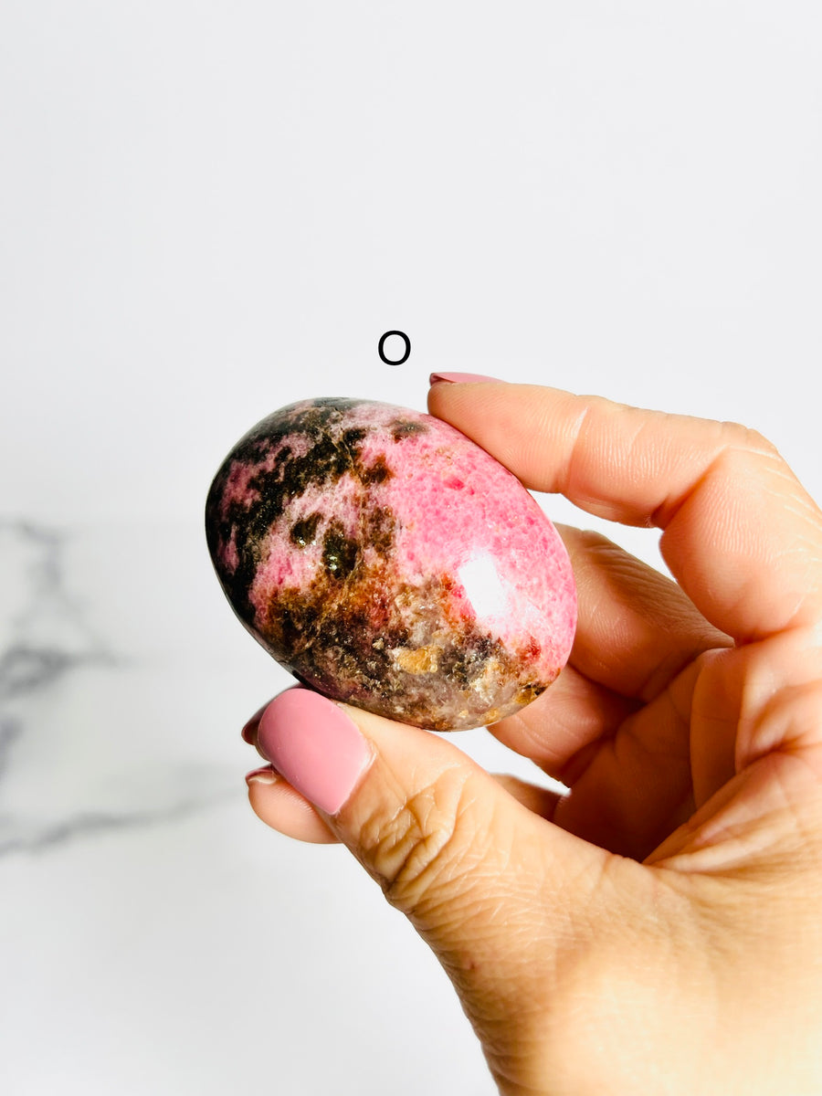 Rhodonite Palm Stone