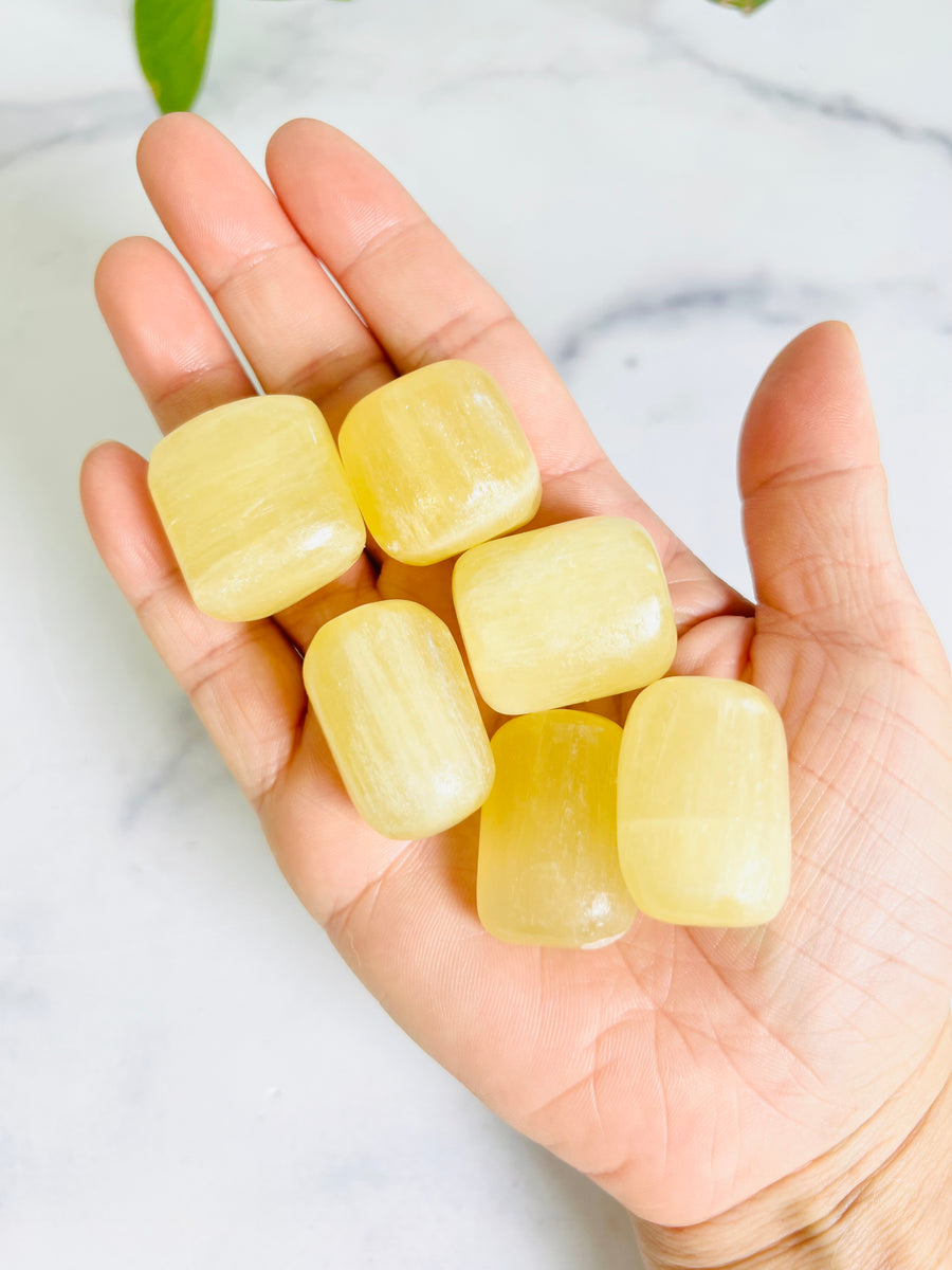 Lemon Calcite Tumbled Stone