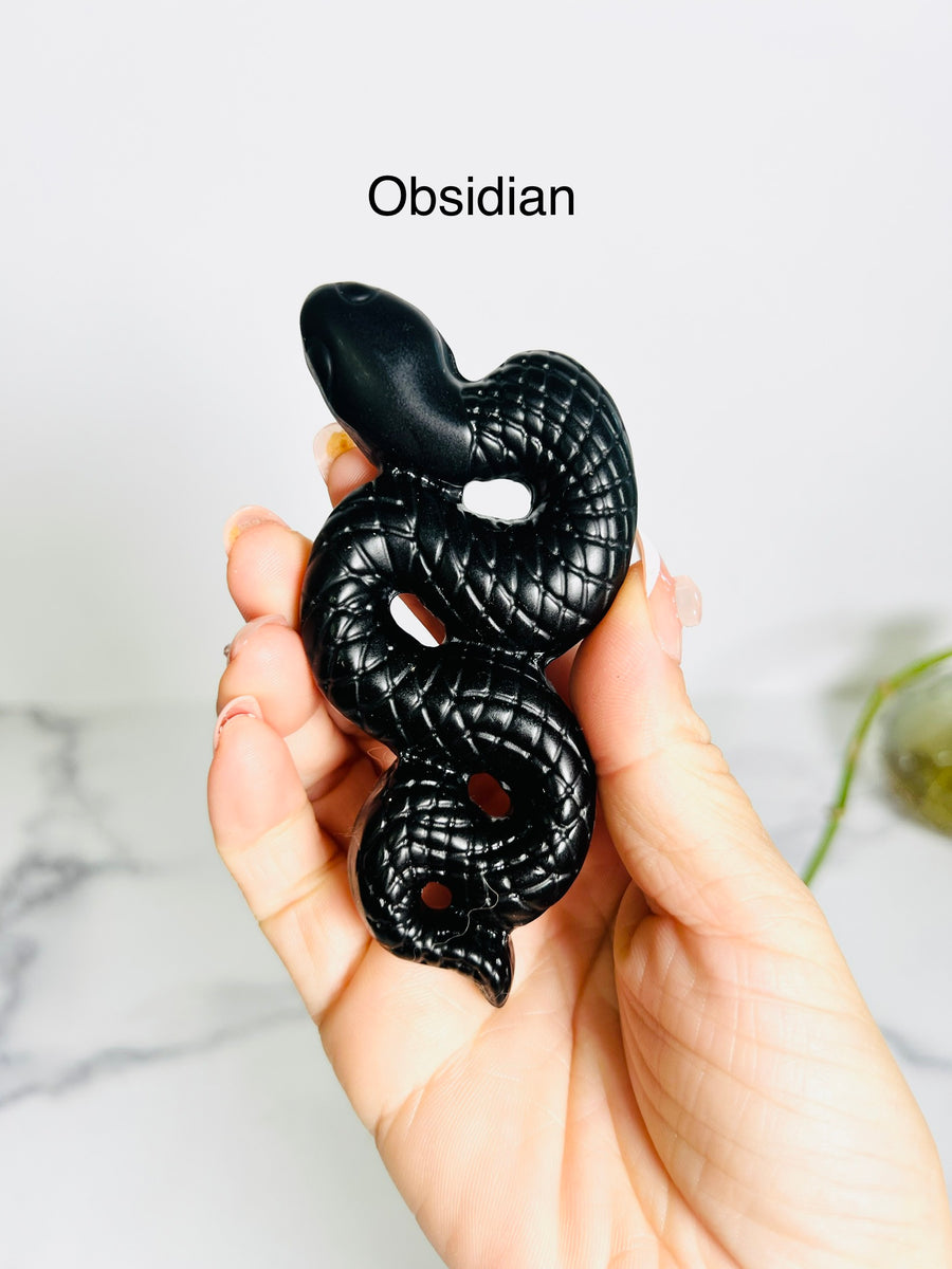 Crystal Snake Carving