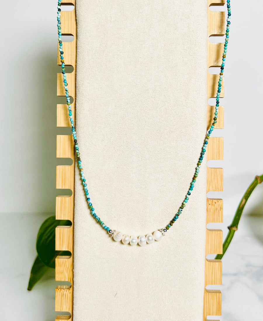 Turquoise & Pearl Necklace