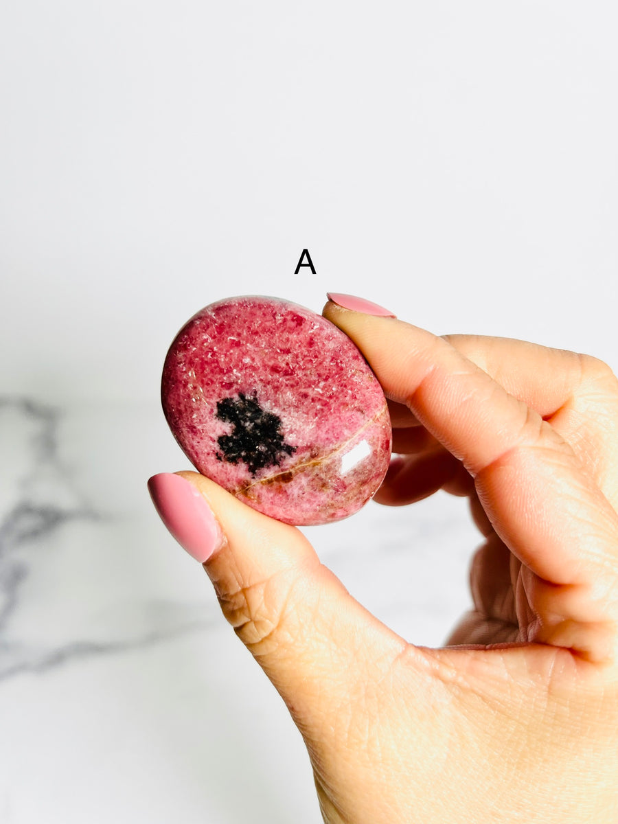 Rhodonite Palm Stone