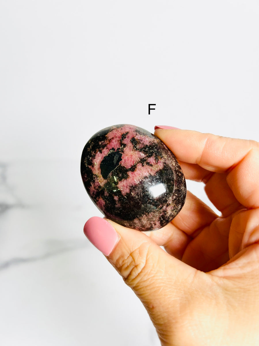 Rhodonite Palm Stone